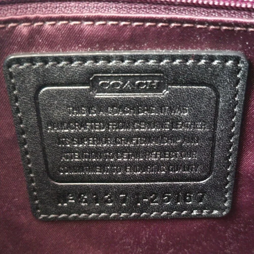 Coach Madison Sadie Flap Satchel with dust bag. metallic grey color.